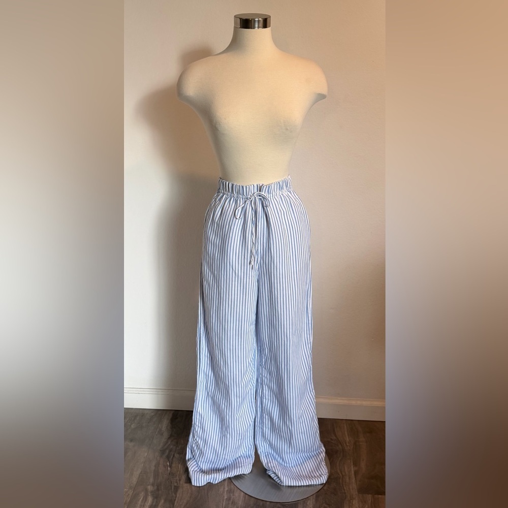 Striped Wide-Leg Pants